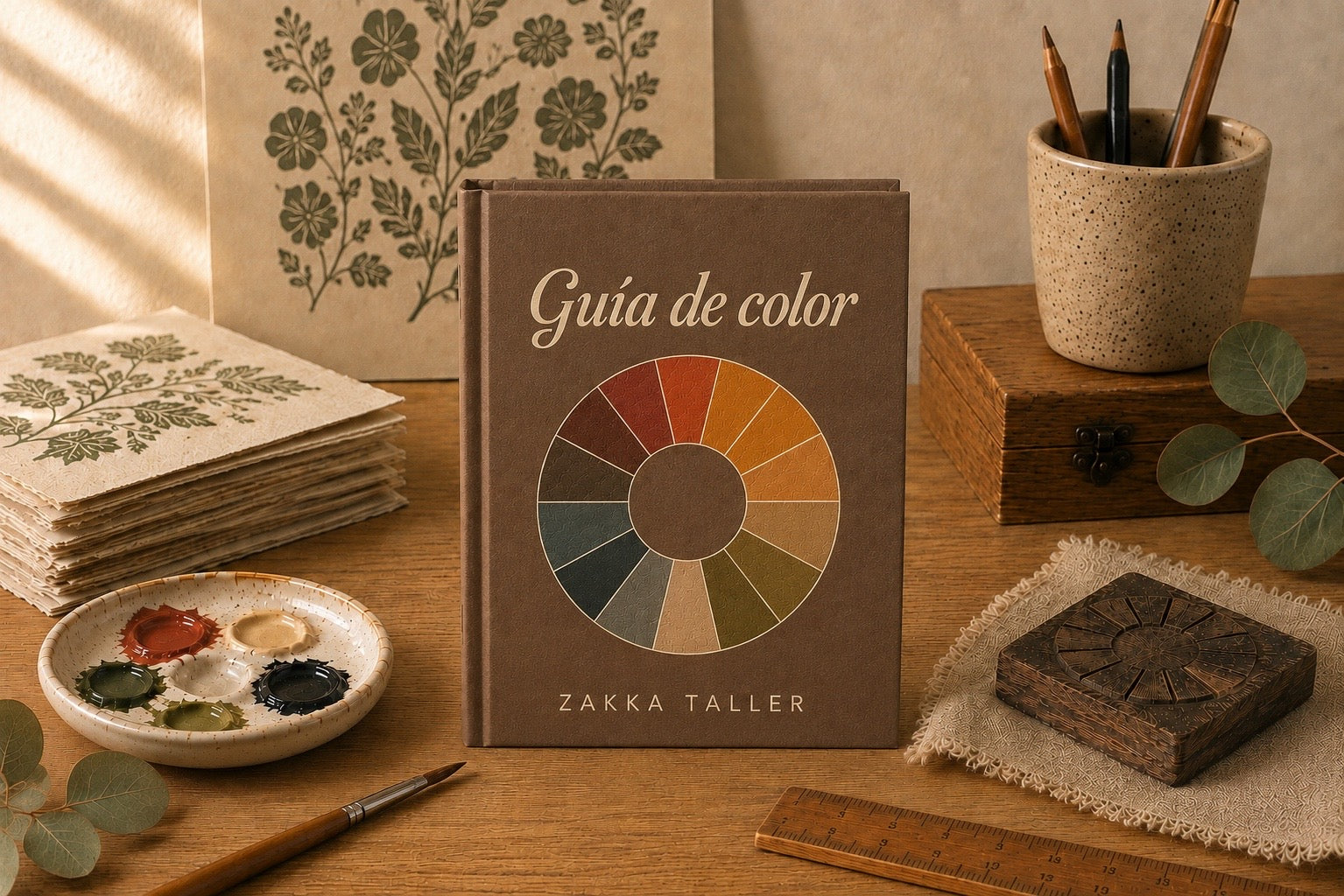 Mockup del bonus Guía práctica de color